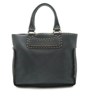 Celine Boogie Bag Tote Handbag Studded Leather Black